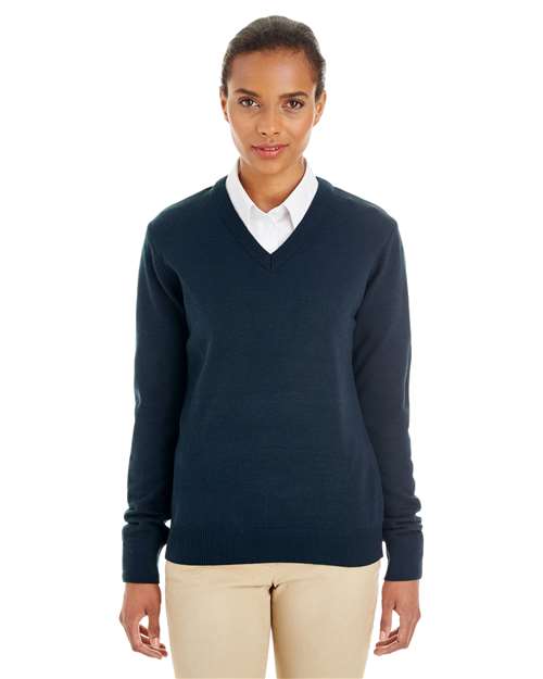 Harriton Women's Pilbloc V-Neck Sweater