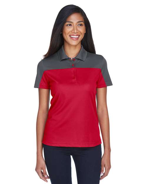 CORE365 Women's Balance Colorblock Performance Piqué Polo