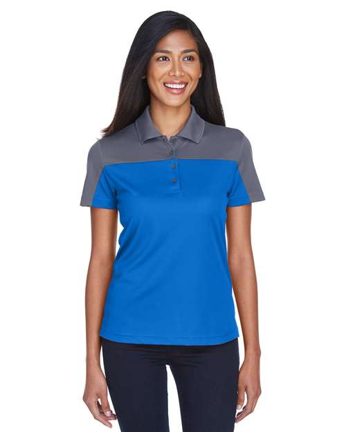 CORE365 Women's Balance Colorblock Performance Piqué Polo