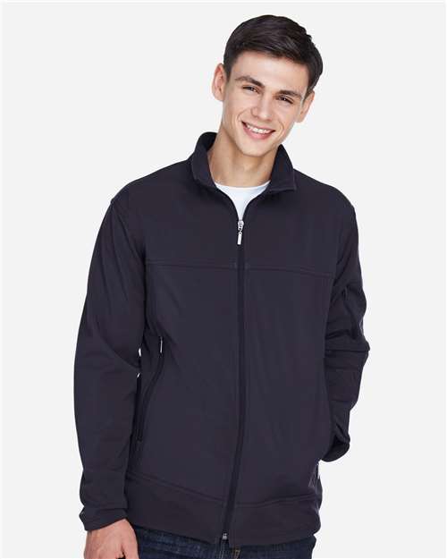 North End Men's Three Layer Fleece Performance Soft Shell Jacket