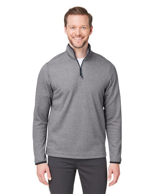 CORE365 Men's Venture Heathered Stripe Quarter-Zip Pullover
