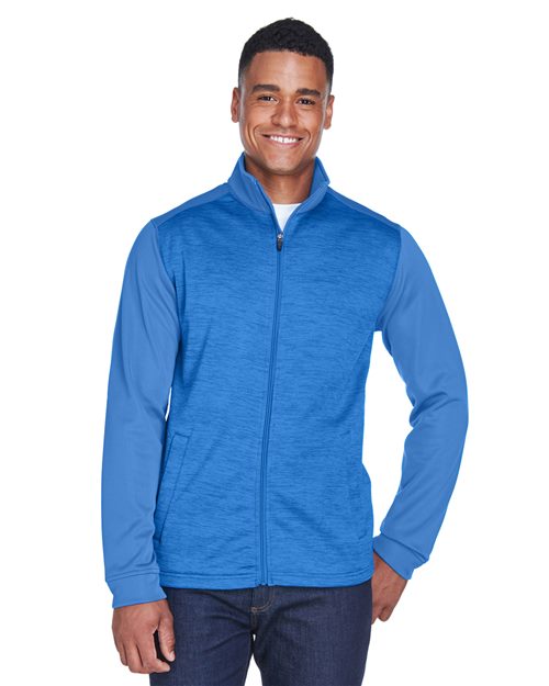 Devon & Jones Men's Newbury Colorblock Mélange Fleece Full-Zip jacket
