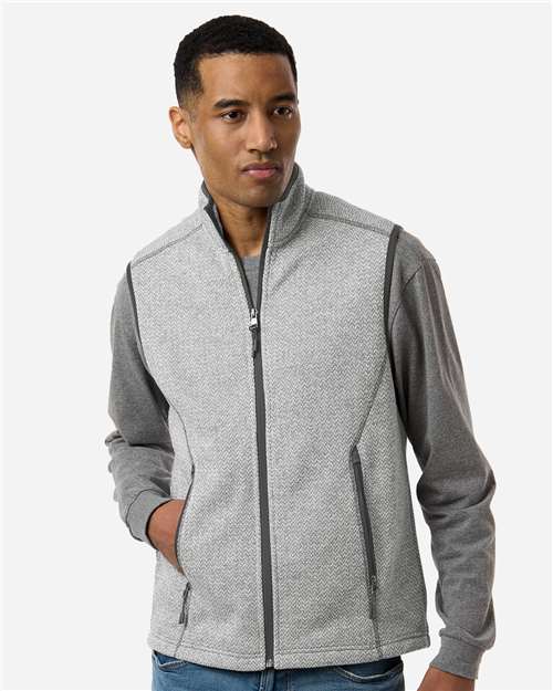 North End Men's Jasper Jacquard Fleece Vest