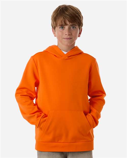 Team 365 Youth Squad Hooded Tech Fleece Pullover