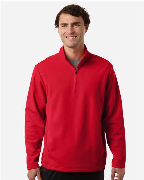 Team 365 Unisex Squad Cadet Quarter-Zip Tech Fleece Pullover