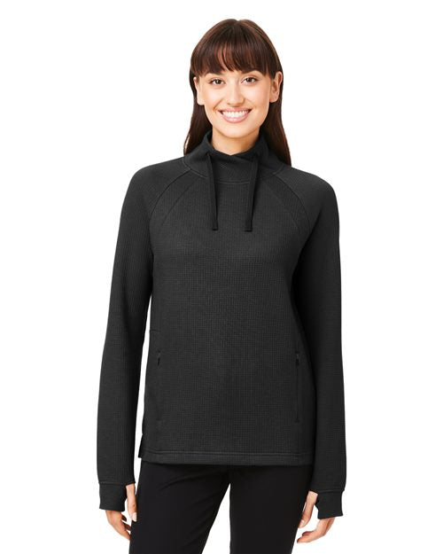 North End Women's Rhythm Waffle Cross-Neck Pullover