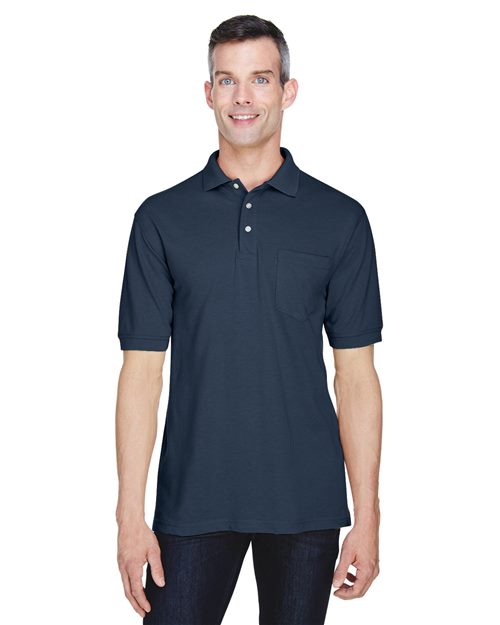 Harriton Men's Easy Blend™ Polo with Pocket
