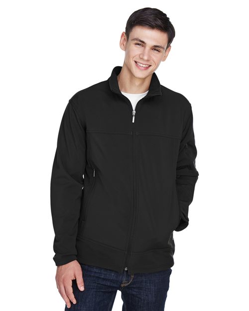 North End Men's Three Layer Fleece Performance Soft Shell Jacket