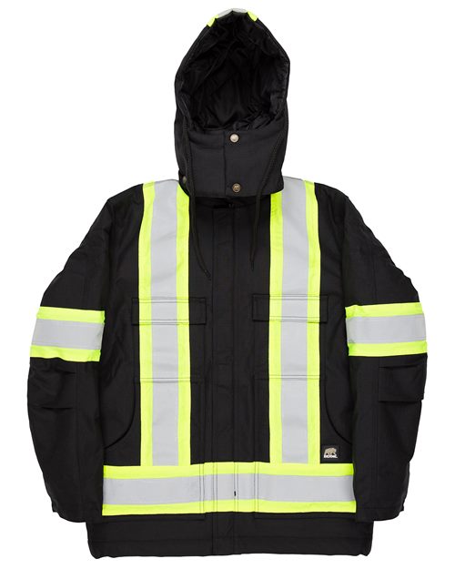 Berne Apparel Tall Safety Striped Arctic Insulated Chore Coat