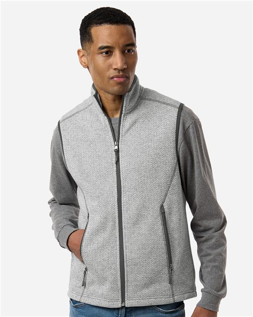 North End Men's Jasper Jacquard Fleece Vest