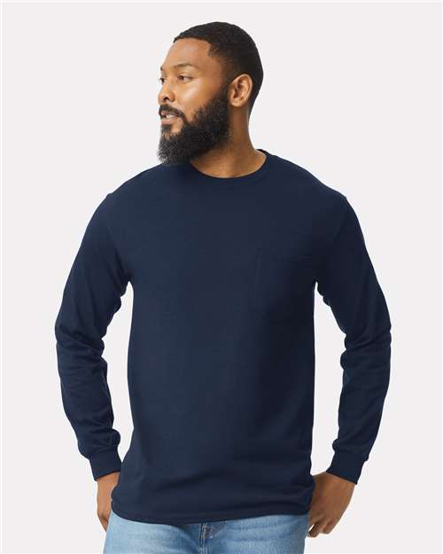 Gildan Unisex Ultra Cotton® Long Sleeve Pocket T-Shirt