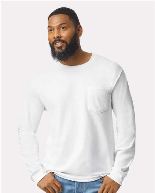 Gildan Unisex Ultra Cotton® Long Sleeve Pocket T-Shirt