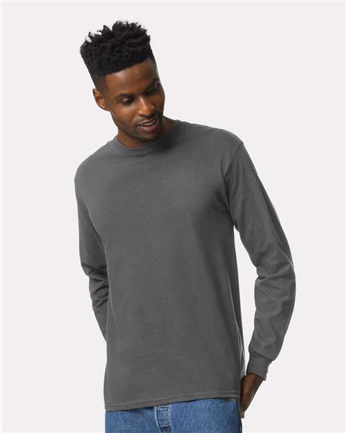 Gildan Unisex Ultra Cotton® Long Sleeve T-Shirt - Charcoal