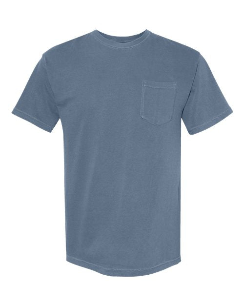 Comfort Colors Unisex Garment-Dyed Heavyweight Pocket T-Shirt - Blue Jean