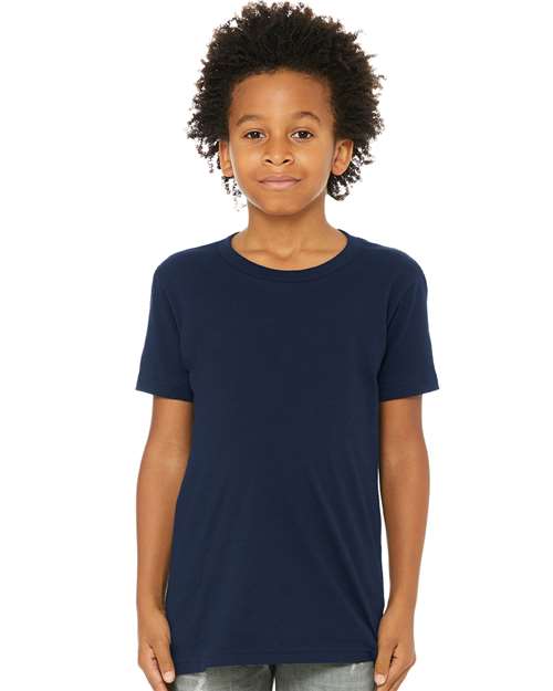 BELLA + CANVAS Youth Jersey Tee - Navy