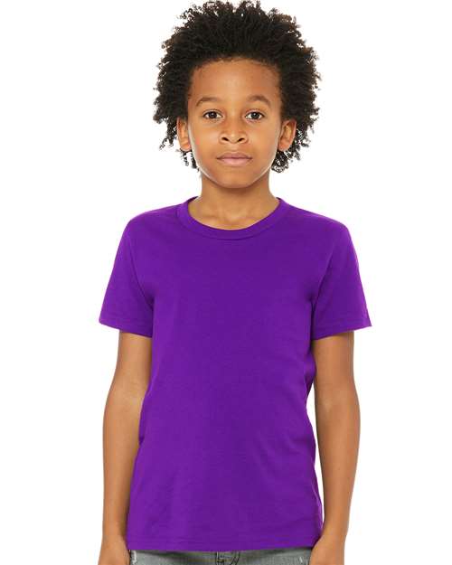 BELLA + CANVAS Youth Jersey Tee - Team Purple