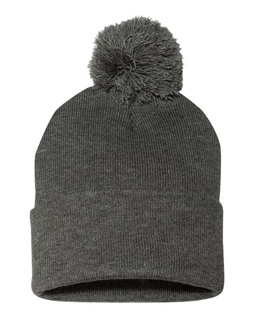 Sportsman 12" Pom-Pom Cuffed Beanie