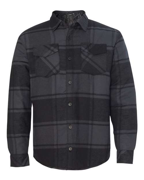 Burnside Men's Quilted Flannel Shirt Jacket
