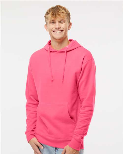 Independent Trading Co. Unisex Midweight Hooded Sweatshirt - Neon Pink