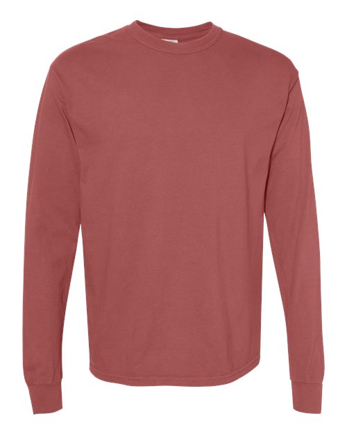 Comfort Colors Unisex Garment-Dyed Heavyweight Long Sleeve T-Shirt - Brick