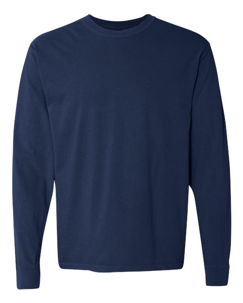 Comfort Colors Unisex Garment-Dyed Heavyweight Long Sleeve T-Shirt - True Navy
