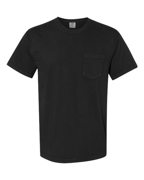 Comfort Colors Unisex Garment-Dyed Heavyweight Pocket T-Shirt - Black