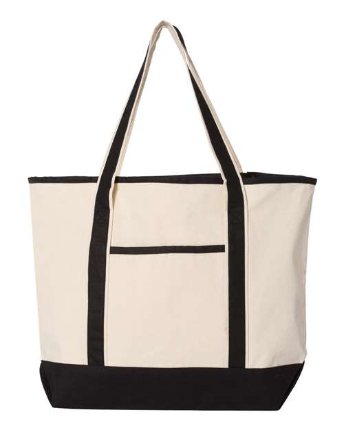 Q-Tees 34.6L Large Canvas Deluxe Tote