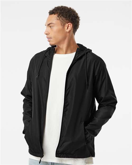 Independent Trading Co. Men's Lightweight Windbreaker Full-Zip Jacket