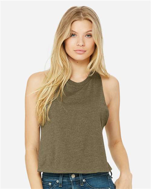 BELLA + CANVAS Women's Racerback Crop Tank