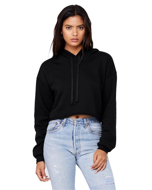 BELLA + CANVAS Women's Crop Fleece Hoodie Sweatshirt