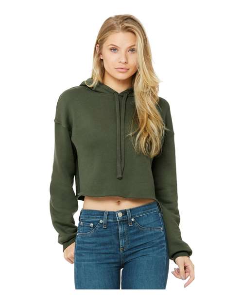 BELLA + CANVAS Women's Crop Fleece Hoodie Sweatshirt