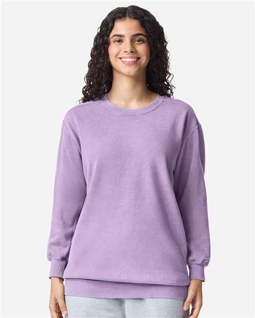 Comfort Colors Unisex Garment-Dyed Crewneck Sweatshirt - Orchid