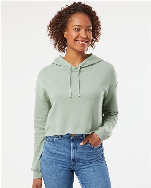 Independent Trading Co. Women’s Lightweight Crop Hooded Sweatshirt