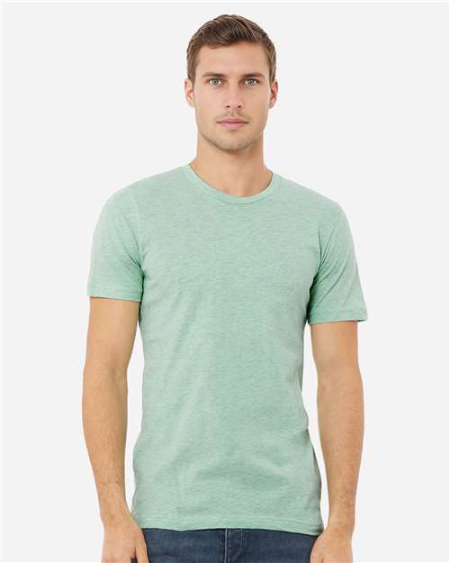 BELLA + CANVAS CVC Jersey Tee - Heather Prism Mint