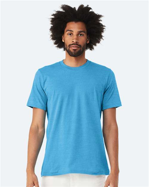 BELLA + CANVAS CVC Jersey Tee - Heather Aqua