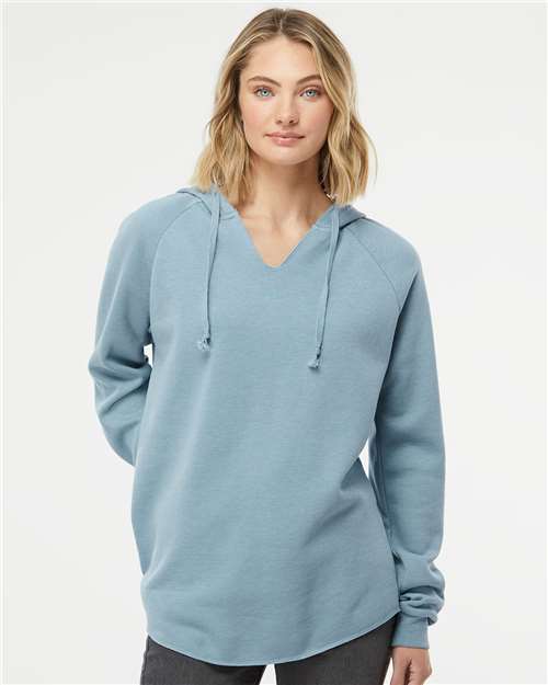 Independent Trading Co. Women’s Lightweight California Wave Wash Hooded Sweatshirt