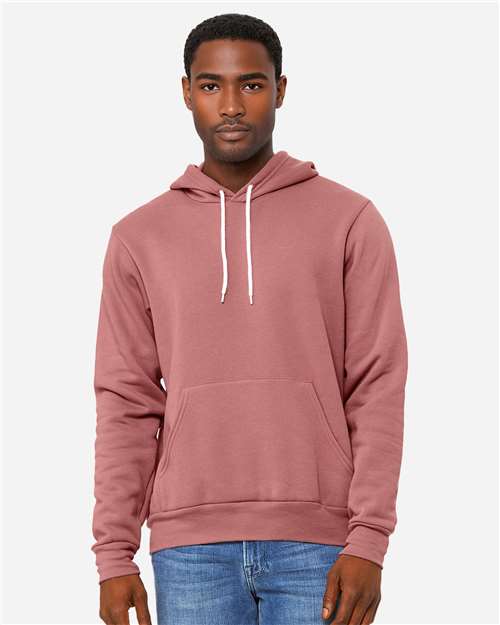 BELLA + CANVAS Unisex Sponge Fleece Hoodie Sweatshirt - Mauve
