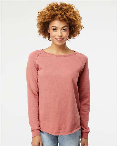 Independent Trading Co. Women's California Wave Wash Crewneck Sweatshirt