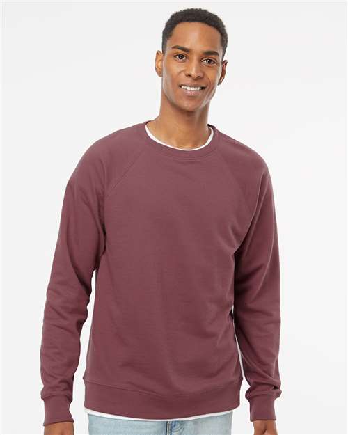 Independent Trading Co. Unisex Icon Lightweight Loopback Terry Crewneck Sweatshirt