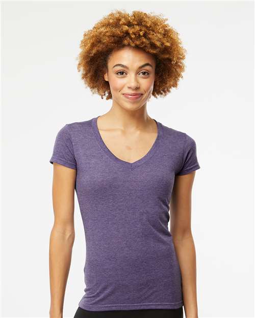 M&O Women's Deluxe Blend V-Neck T-Shirt