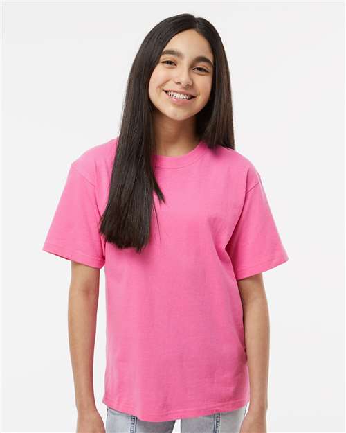 M&O Youth Gold Soft Touch T-Shirt - Azalea