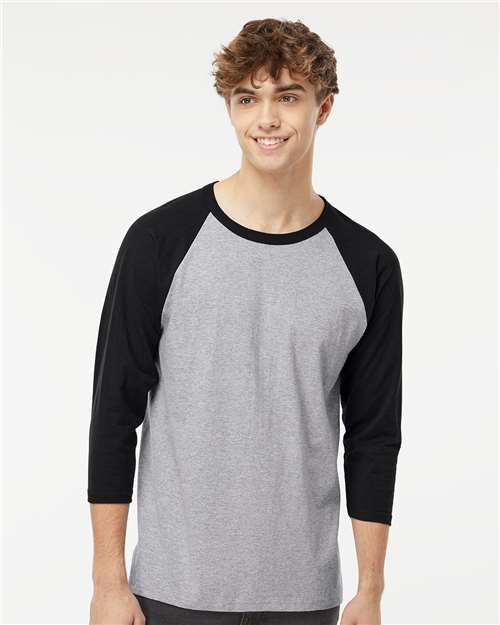 M&O Raglan Three-Quarter Sleeve Baseball T-Shirt
