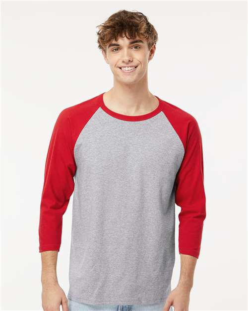 M&O Raglan Three-Quarter Sleeve Baseball T-Shirt