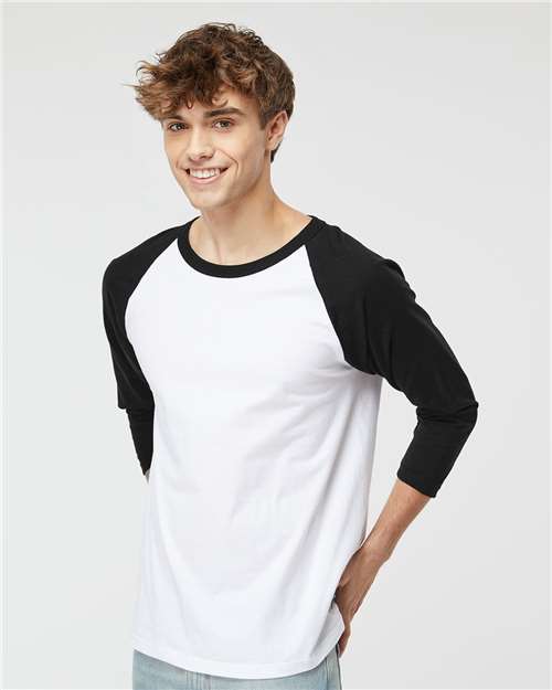 M&O Raglan Three-Quarter Sleeve Baseball T-Shirt