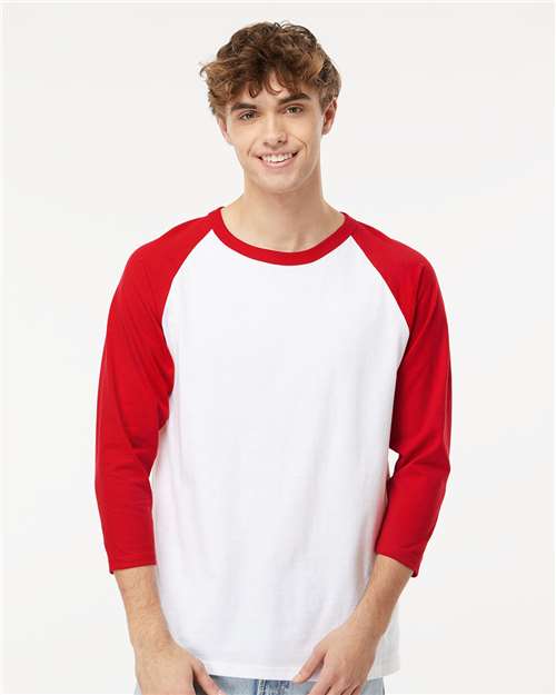 M&O Raglan Three-Quarter Sleeve Baseball T-Shirt