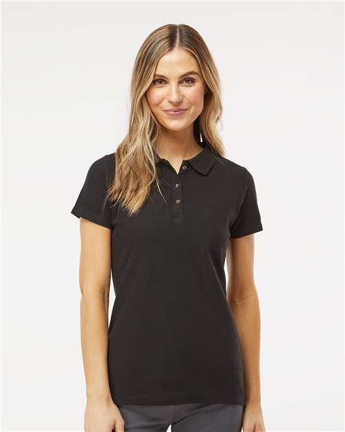M&O Women's Ringspun Pique Polo