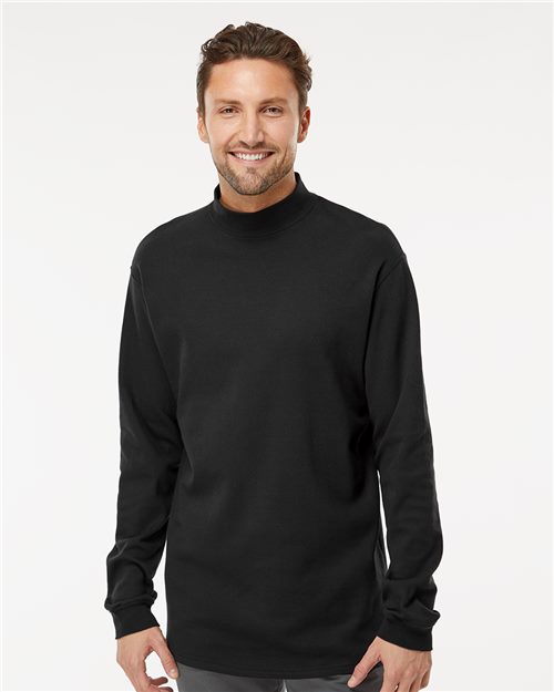 King Fashion Jersey Interlock Mockneck Long Sleeve T-Shirt
