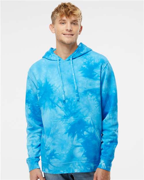 Independent Trading Co. Unisex Midweight Tie-Dyed Hooded Sweatshirt