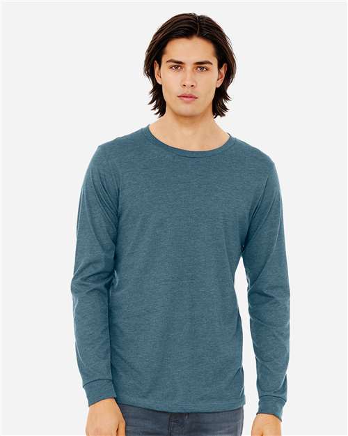 BELLA + CANVAS Heather CVC Long Sleeve Tee