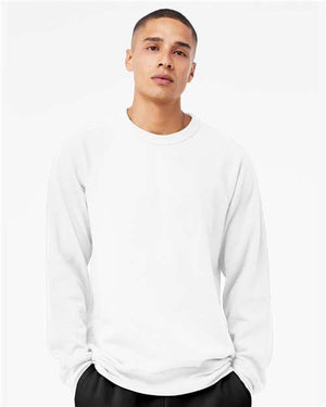 BELLA + CANVAS Unisex Sponge Fleece Raglan Crewneck Sweatshirt - White